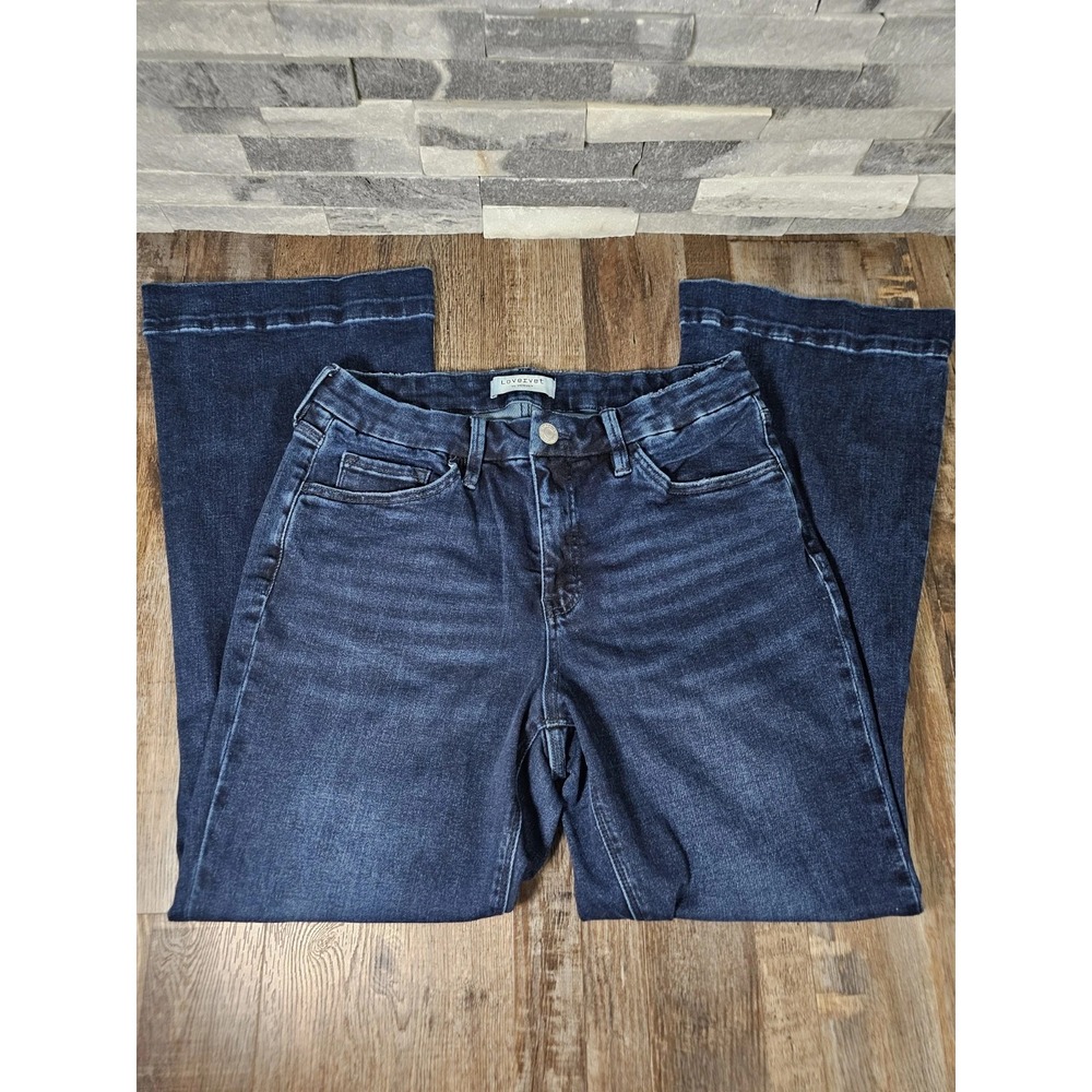 Lovervet Vervet Jeans Tummy Control High Rise Flare Wide Hem Trousers Women 14W